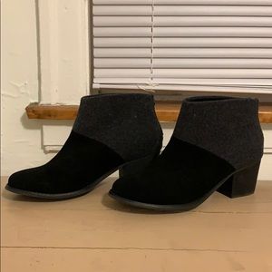 TOMS suede booties - excellent condition!